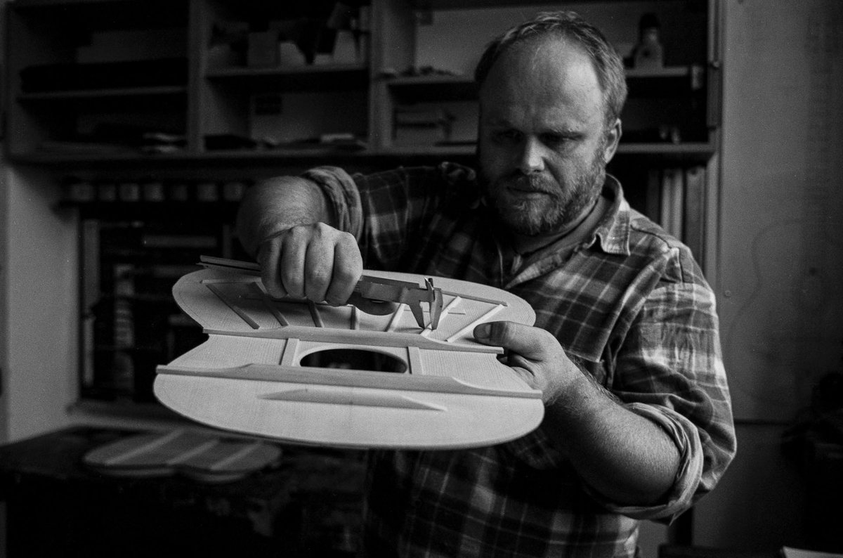 Lukas Sedlacek making a guitar