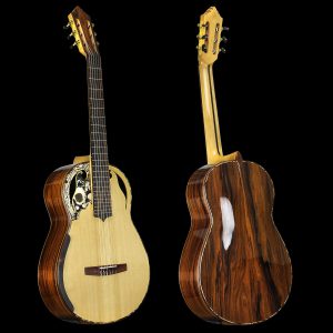 Classical guitar by Piotr Nowak - front and side and back