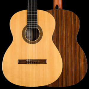 Jan Schneider luthier guitar, model 2A. Spruce top and Indian rosewood back and sides. A well-played-in instrument offering a beautiful tone.