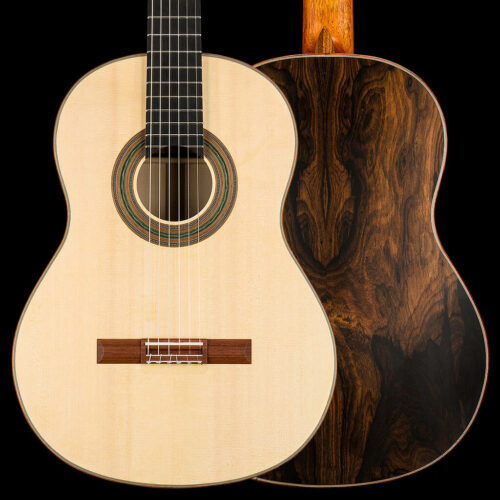 What a breathtaking spruce double-top guitar with ziricotte body by Stanislaw Partyka